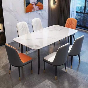Ensemble de <span class=keywords><strong>table</strong></span> à manger de luxe nordique, chaise de restaurant simple, <span class=keywords><strong>table</strong></span> à manger <span class=keywords><strong>d</strong></span>écontractée <span class=keywords><strong>pour</strong></span> hôtel et ensemble de 4 chaises - Product Image 1