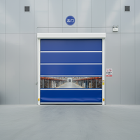 Porte à enroulement moderne en acier inoxydable haute vitesse, résistante au vent, pour atelier, surface finie, garantie 1 an, solution de projet globale