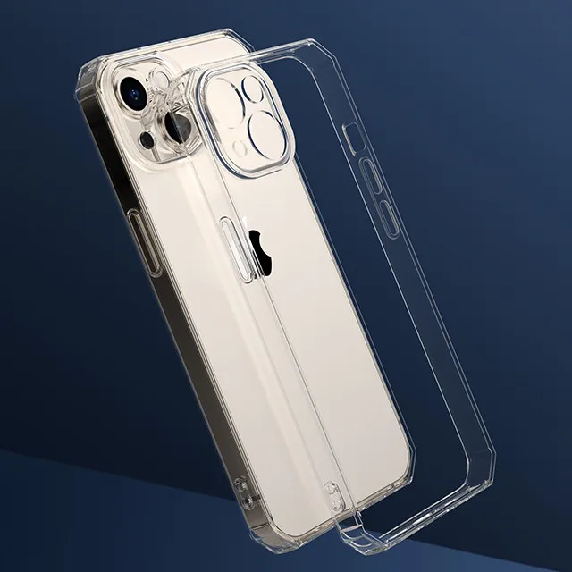 Ultra ince darbeye dayanıklı Tpu silikon şeffaf ekran koruyucu temizle özel akıllı telefon iPhone kılıfları 13 Pro max