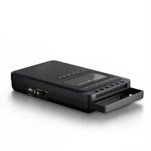 Fuente de fábrica multifunción Retro negro portátil de mano ShoeBox Mp3 Tape USB Player Shoebox Cassette Recorder Player