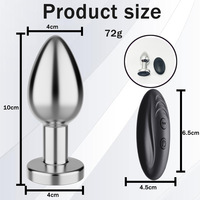 Best-seller - Vibromasseur anal télécommandé - Stimulation de la prostate - Vibromasseur anal de grande taille - Jouet sexuel anal pour homme et femme