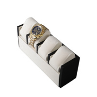 Vitrine de présentation de montres en bois de luxe personnalisable HUAXIN avec éclairage LED, verre, serrure et finition laquée mate, respectueuse de l'environnement