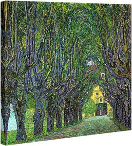 <span class=keywords><strong>Reproduction</strong></span> sur toile <span class=keywords><strong>de</strong></span> la célèbre peinture à l'huile d'Avenue dans le parc <span class=keywords><strong>de</strong></span> Schloss Kammer, 1912, par Gustav <span class=keywords><strong>Klimt</strong></span>, 100% peinte à la main, décoration intérieure - Product Image 1