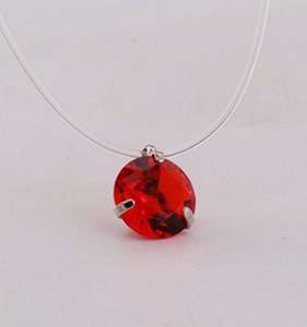 Collar de cadena invisible transparente con diamantes de imitación para mujer, tipo gargantilla, al por mayor - Product Image 3