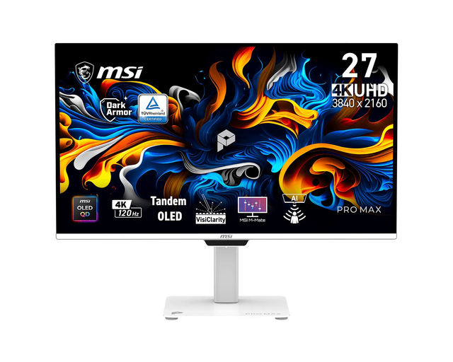 2026 New PRO MAX 271UPXW12G 4K 120Hz QD-OLED Screen 0.03ms Fast Response PC Monitor HDR ready with Ergonomic Stand for Creators