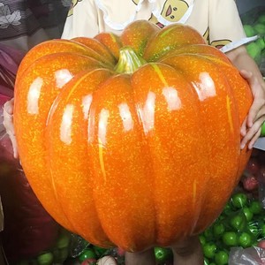 Calabazas Artificiales de Espuma Realistas en Varios Tamaños, Color Naranja y Verde, para Decoración de Mesa en Interiores, Acción de Gracias, Halloween, Otoño - Product Image 5