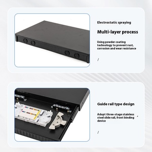 Boîtier de terminaison optique <span class=keywords><strong>BANGBANG</strong></span> 24 ports SC avec rail coulissant, cadre vide duplex en acier laminé à froid noir FTTH 250-24P 1 - Product Image 3