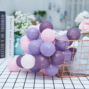 綿球 LED ストリングライト 屋内 子供用テント 結婚式 パーティー クリスマス フェスティバル 雰囲気ライト - Product Image 1