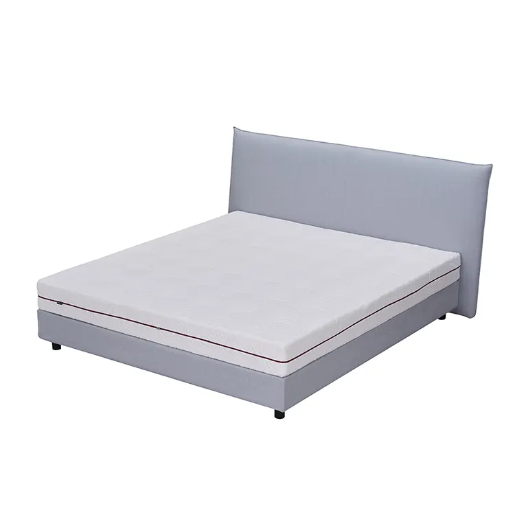 समायोज्य बिस्तर निर्माता इतालवी न्यूनतम शैली बिस्तर आधुनिक प्रकाश ग्रे कपड़े रानी राजा आकार बिस्तर फ्रेम