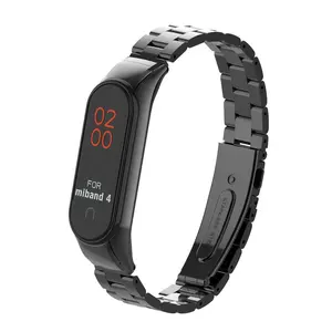 ODM Vintage Stainless Steel Smart Watch Band Strap For Xiaomi Mi Band 4