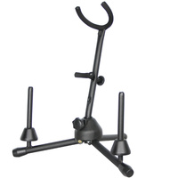 Soporte de exhibición para saxofón alto y tenor CNBear SA-3B de metal ajustable, antideslizante, con acolchado protector y 2 clavijas, 45-49 cm, Taiwán