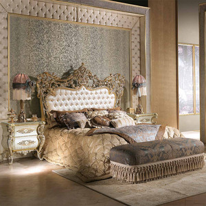 Stile europeo in legno massello intagliato principessa letto stile francese Villa King Size camera da letto mobili per la casa di nozze arredamento - Product Image 4