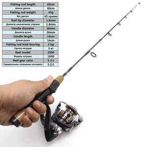 <span class=keywords><strong>Canne</strong></span> à pêche télescopique de 60 cm et moulinet à pêche spinning, ensemble de <span class=keywords><strong>canne</strong></span> à pêche - Product Image 5