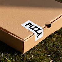 Yeniden kullanılabilir 1*3 inç kırmızı sabotaj belirgin etiket Temper geçirmez gıda teslimat Pizza kutuları konteynerler için % etiket rulosu güvenli