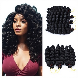 YUNSEN Mèches <span class=keywords><strong>de</strong></span> cheveux synthétiques africains pour crochet, boucles printanières, ondulations lâches, 22'', <span class=keywords><strong>Modèle</strong></span> YS-26419-02 - Product Image 2