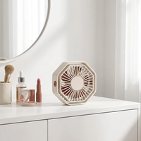 Mini ventilateur de bureau d'été silencieux, rotation à 360°, moteur USB sans balais, 3 vitesses, 5 pales, 5W 5V, pour la maison/le bureau/l'extérieur