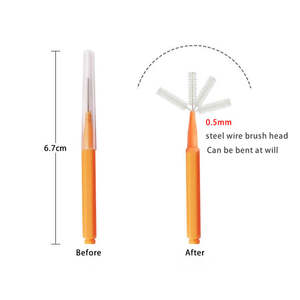 Brosses interdentaires orthodontiques en forme de I, écologiques, avec logo personnalisé OEM, 50 pièces, pour le nettoyage et l'hygiène bucco-<span class=keywords><strong>dentaire</strong></span> - Product Image 2