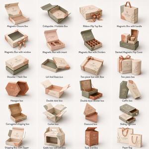 Scatola in Carta Kraft Ecologica Personalizzata, Confezione di Lusso per Cosmetici e Prodotti Skincare con Inserto per Set di Creme - Product Image 5