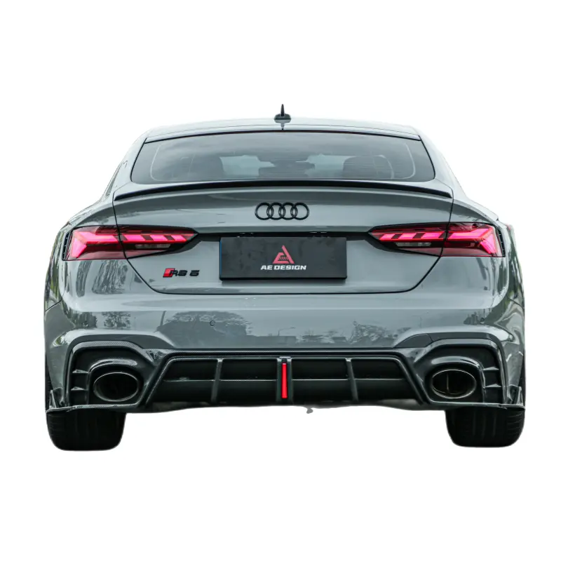 Yüksek kaliteli AE stil karbon Fiber arka difüzör vücut kiti Audi RS5 B9.5 2020-2022 araba parçaları