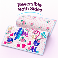 Serviettes en microfibre double face à séchage rapide pour enfants, motif géométrique, douces et sûres, norme de classe A pour la maternelle et l'école