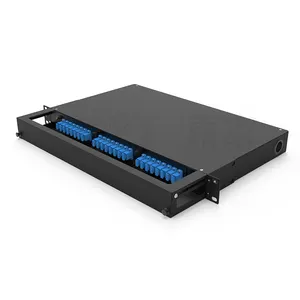 FTTH 19-Zoll-1U-Patchfeld Glasfaser 12-Port-Anschlusskasten Front kabel Organizer Verteiler kasten