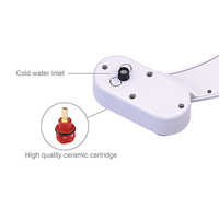Bidet WC monobloc moderne à double buse avec siphon en P - Eau froide pour l'hygiène féminine