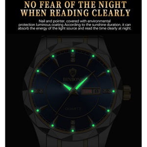 Reloj de Pulsera BINBOND 5552 para Hombre, Marca de Moda, Correa de Acero Deportiva, Resistente al Agua 50 m, Luminoso, para Negocios - Product Image 3
