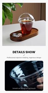 9 10 12 14 16 20 24 oz Clear <b>Plastic</b> <b>Cups</b> PET Disposable Cold <b>Drink</b> Boba Tea <b>Cup</b> Crystal Perfect for Ice Cream with Dome Lid - Product Image 2