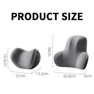 Cojín de Asiento de Coche Transpirable de Espuma Viscoelástica, Reposacabezas de Lujo, Soporte Lumbar, Almohada de Algodón, Masajeador de Espalda Universal - Product Image 6