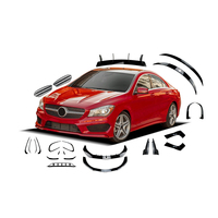 C117 accessoires extérieurs séparateur de becquet de toit arrière diffuseur arrière lèvre de pare-chocs avant pour Mercedes Benz classe CLA C117 2013-2019