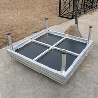 Plataforma de Escenario Modular Portátil de Madera Contrachapada JTL-WT de JinTieLong, Sistema de Conexión por Tornillos, Dimensiones Personalizables, 500 kg