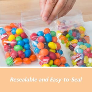 Sacs refermables transparents 4 x 6, 100 unités, pour bijoux, collations, emballage, sacs en plastique refermables - Product Image 5