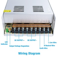 AC 110V/220V à DC 12V alimentation 12V 30A 360W pour bande de LED transformateur d'alimentation à découpage régulé universel