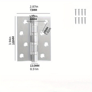 Bisagra de Acero Inoxidable SSR de 4 Pulgadas con Apertura de 180 Grados, Diseño Contemporáneo, Montaje en Superficie para Puertas Exteriores de Apartamentos y Muebles - Product Image 4