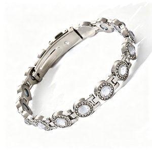 Bracciale con Cristalli Rotondi Multicolore per Donne, Placcato in Oro Rosa, Lega di Zinco Elettroplaccata, Gioielli Impilabili per Anniversario - Product Image 1
