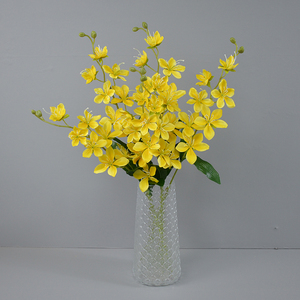 Fleur artificielle <span class=keywords><strong>Cymbidium</strong></span> unique <span class=keywords><strong>prix</strong></span> d'usine bonne qualité mariage jardinage décoration de la maison fausse soie <span class=keywords><strong>orchidée</strong></span> branche unique - Product Image 4