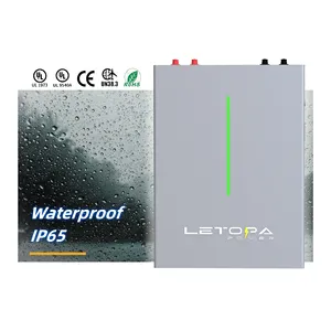 Top Quality 5kwh lifepo4 battery 5.12kwh bms for lithium ion battery IP65 51.2V hybrid solar inverter 10kw Waterpoof