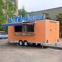 Honlu Fully Equipped Food Truck, Mobile Food Stall, Mobile Plaza Catering <strong>Franchise</strong> Food Trailer with a Complete Kitchen.
