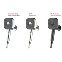 Pommeau de douche carré magnétique à 4 jets avec tuyau de 60 pouces et support, pulvérisateur de bain mural dissimulé pour salle de bain domestique