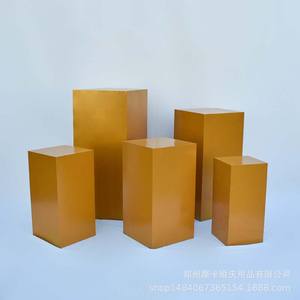 Juego de <span class=keywords><strong>5</strong></span> zócalos de hierro estilo ondulado, zócalos cilíndricos blancos, soporte de exhibición, soporte de mesa de postre para decoración de fiesta de boda - Product Image 4