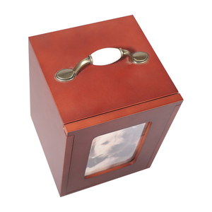 QuMaZhu American Style Wooden Pet Urn <b>Box</b> with Mahogany Finish Customizable Size & Shape for Dogs and <b>Cats</b> - Product Image 5