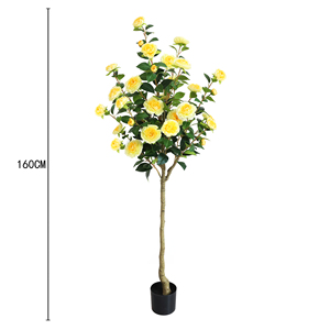 Nouvelle Conception Arbre Camélia Artificiel Vert & Rouge Bonsaï Écologique Fournitures de Jardinage pour la Maison et le <span class=keywords><strong>Jardin</strong></span> Utilisation Pâques - Product Image 3
