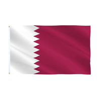 Bannière en polyester personnalisée pour événements sportifs de football 2026, drapeau du Qatar, taille 3x5 pieds