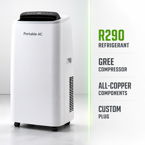 Full Range 7000-14000 BTU <b>Portable</b> AC Gree Compressor Pure Copper 5-in-1 Mobile HVAC Heat Pump Cooling Heating CE Approved - Product Image 1