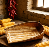 Panier de rangement en bambou tressé à la main japonais, accessoires de cérémonie du thé laqués, art populaire écologique et design suspendu moderne