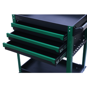 Chariot à outils robuste à 3 tiroirs avec roues, chariot à outils en acier mobile pour atelier de réparation automobile - Product Image 5