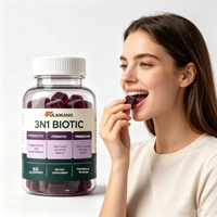 Bonbons Gommeux Biotiques 3-en-1 Marque Blanche OEM avec Probiotiques, Prébiotiques et Vitamine C pour le Soutien de la Santé Intestinale et Immunitaire – 60 Unités