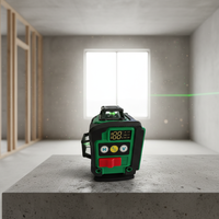 Niveau laser numérique 4D à 16 lignes vertes, batterie rechargeable de qualité industrielle