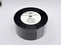 Pita Transfer Termal Resin Premium N003 33mm 55mm 110mm X 500m Hitam TTR untuk Pencetakan Label Industri
