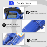 Pompe Submersible 110 V 50 Hz 370 W Diamètre 1 Pouce, Pompe d'Irrigation Agricole Submersible à Haute Pression et Grand Débit avec Coque en Aluminium